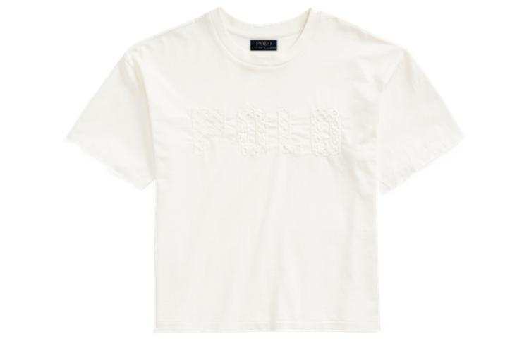 Polo Ralph Lauren Drop Shoulder Sleeve T Shirt Women's White