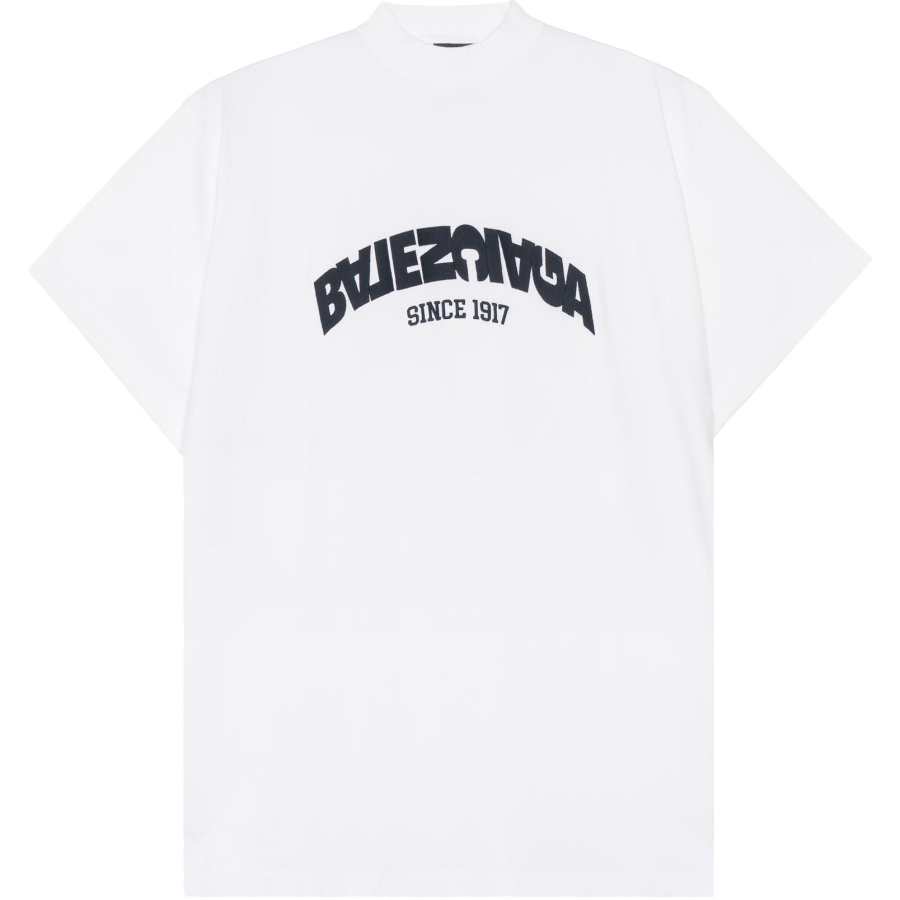 Balenciaga 【Zoomed ImageryPrevious Season】logo-print cotton T-shirt