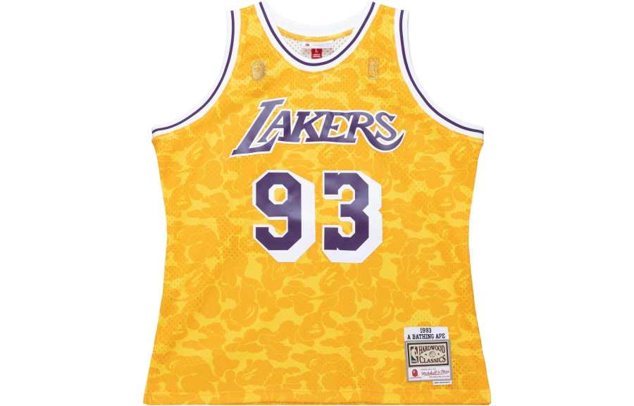 Mitchell Ness Mitchell Ness x A BATHING APE Basketball Jersey Men's Yellow