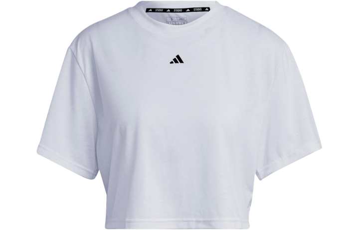 Adidas Adidas Crop Tops Women's White Crew Neck Moderate