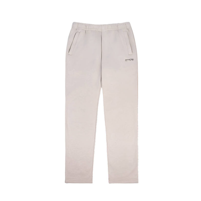 Anta Thermal Fleece Lined Straight Fit Casual Pants Men's Ironman Gray