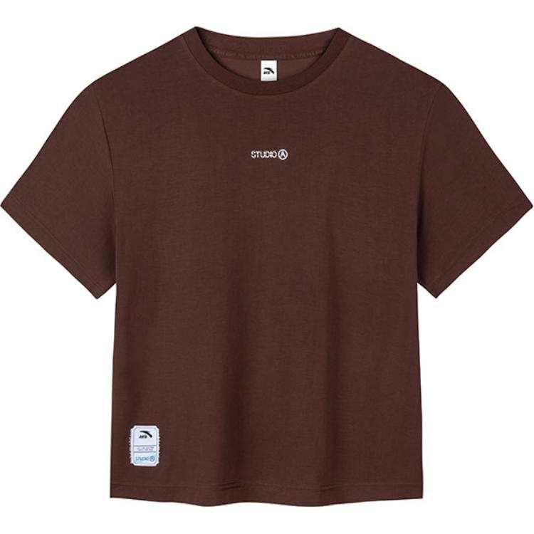 Anta Lifestyle Collection Sports Lifestyle Collection T Shirt Women's Maillard Brown