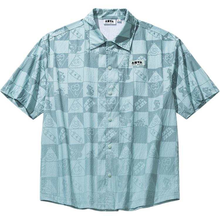 Anta Life Collection Shirt Unisex Sky Blue/All Over Print