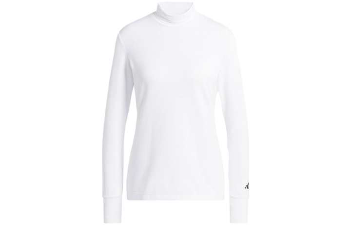 Adidas Adidas T Shirts Women's White Half Turtleneck Moderate Straight Fit