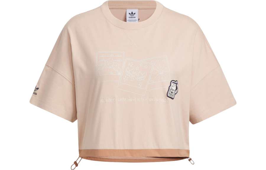 Adidas Originals x ZHANGCHANGXIONG,LIANMINGKUAN Drop Shoulder Sleeve T Shirt Women's Pearl Smoke Gray