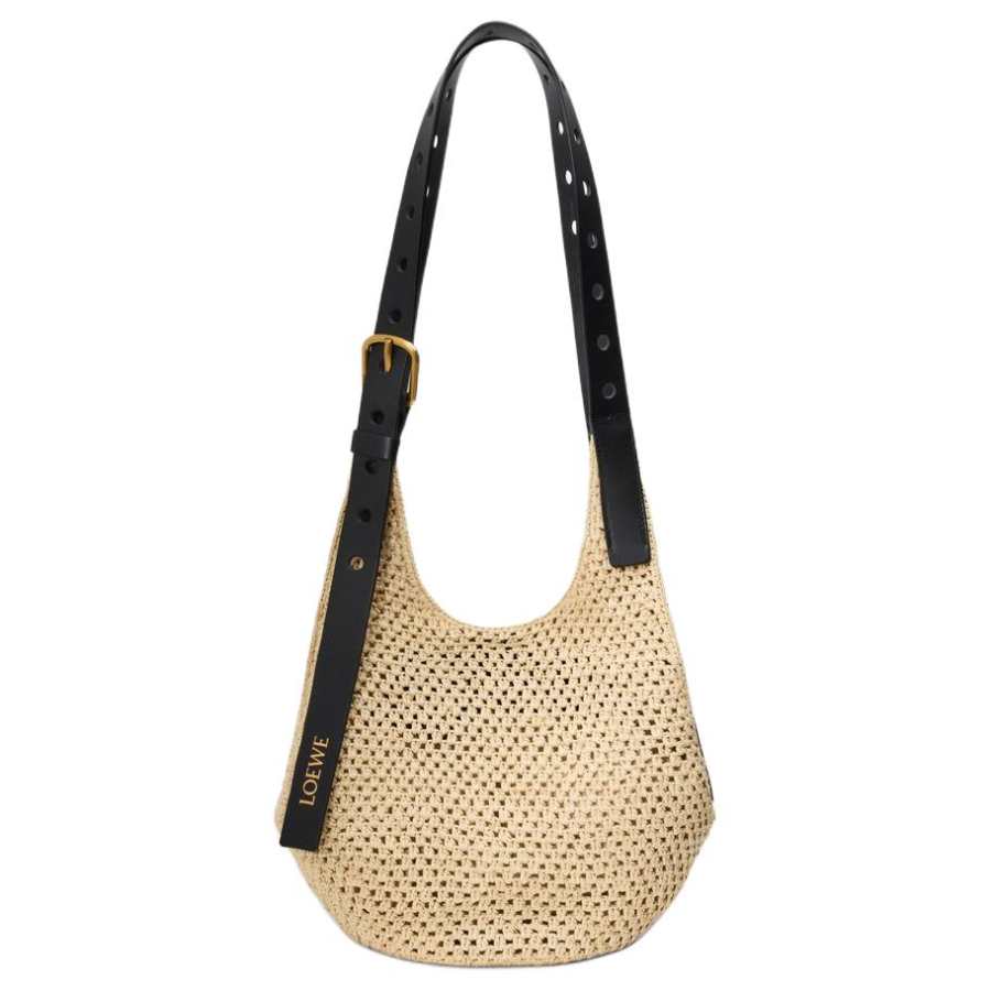 LOEWE Raffia Hobo Bag Shoulder Bag Small Women's