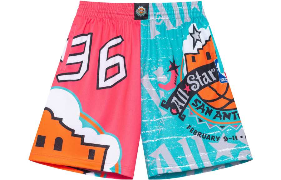 Mitchell Ness Mitchell Ness Sports Shorts Men's Multicolor Pink Moderate