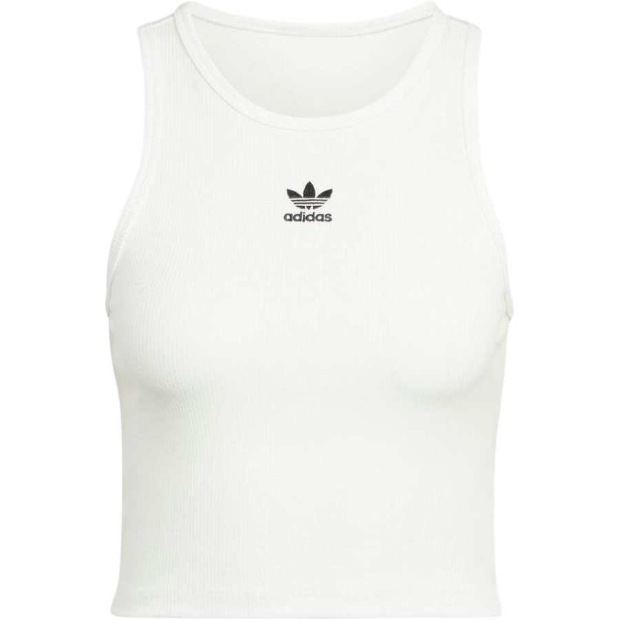 Adidas Adidas Logo-embroidered Ribbed Tank Top