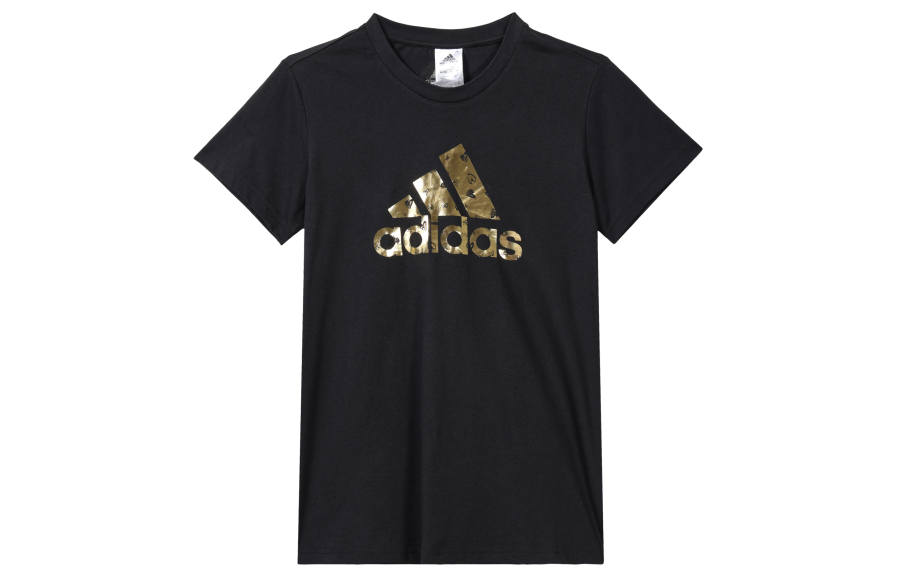 Adidas Adidas T Shirts Women's Black Crew Neck Moderate Straight Fit