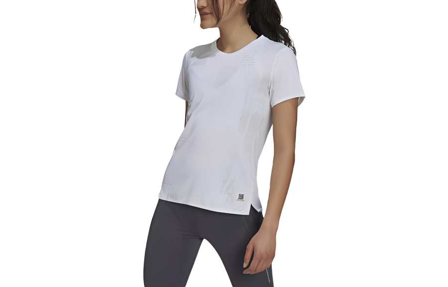Adidas Adidas T Shirts Women's White Crew Neck Moderate Straight Fit