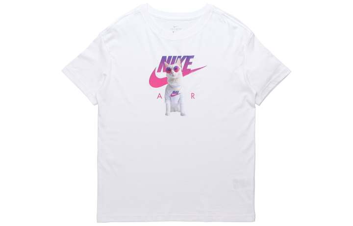 Nike Nike T Shirts Women's White Crew Neck Moderate Straight Fit