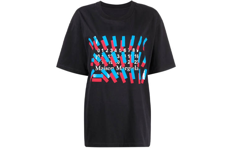 Maison Margiela SS21 Drop Shoulder Sleeve T Shirt Women's Black