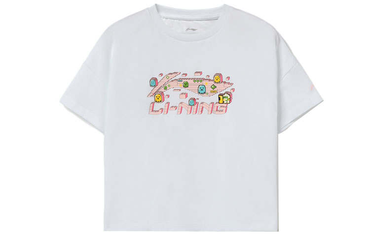 Li-Ning Li Ning Drop Shoulder Sleeve T Shirt Women's White