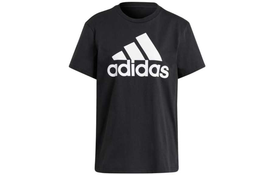Adidas Adidas T Shirts Women's Black Crew Neck Moderate Straight Fit