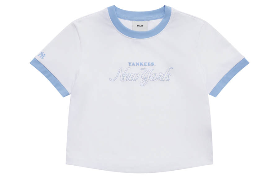 MLB Preppy Style Collection New York Yankees SS25 T Shirt Women's Ecru