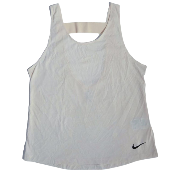 Nike Nike Tank Tops Women's White Crew Neck Moderate Straight Fit