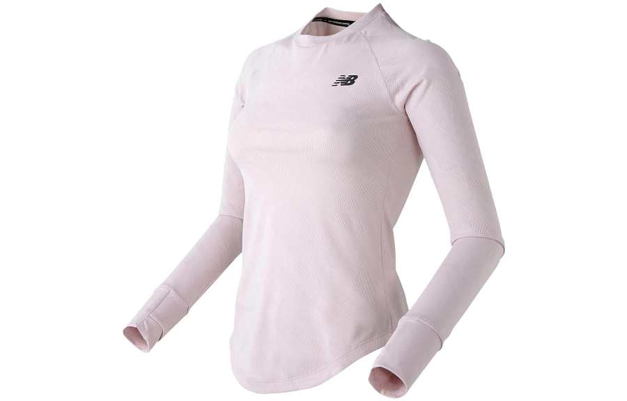New Balance New Balance T Shirts Women's Pink Crew Neck Moderate Straight Fit