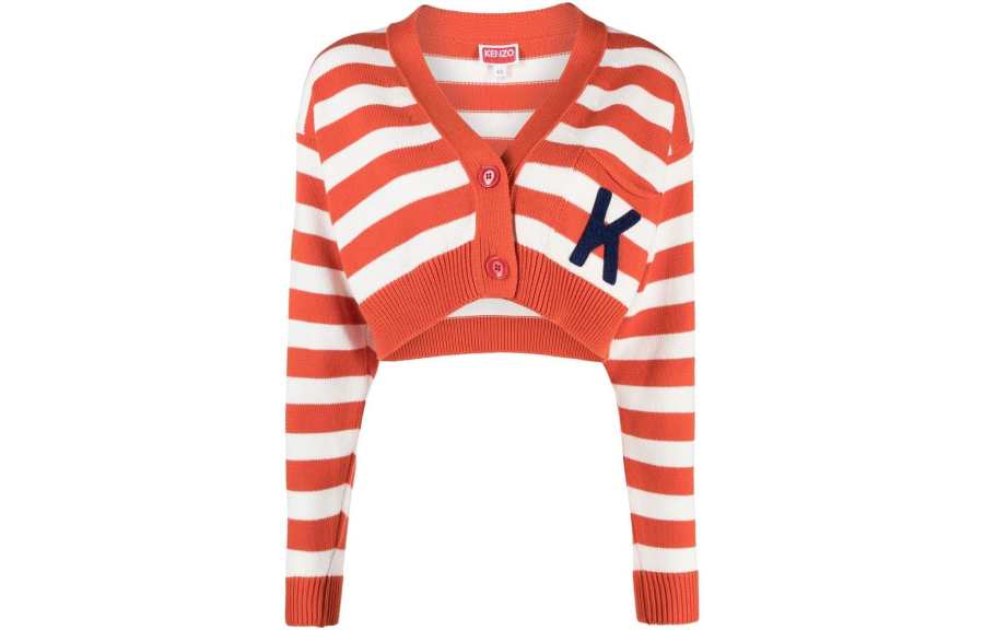 KENZO 【Previous SeasonReplicated_PM】striped cropped cardigan