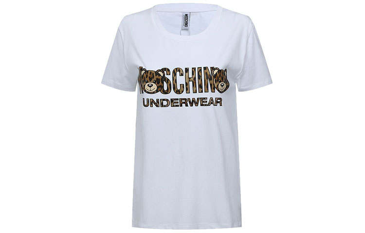MOSCHINO T Shirts Women's White Crew Neck Moderate Straight Fit