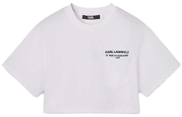 KARL LAGERFELD / Karl Lagerfeld Jeans Drop Shoulder Sleeve T Shirt Women's White