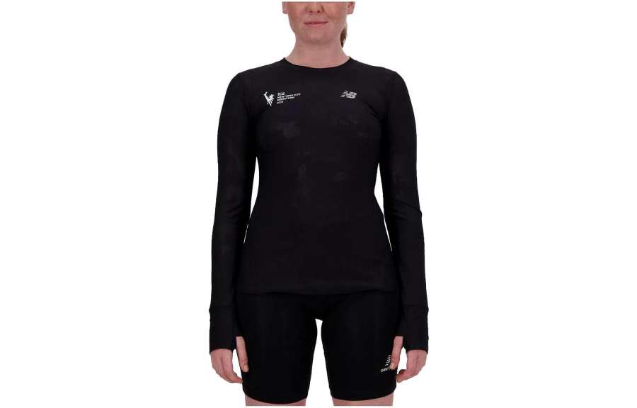 New Balance New Balance Q Speed T Shirts Women's Black Crew Neck Moderate Other