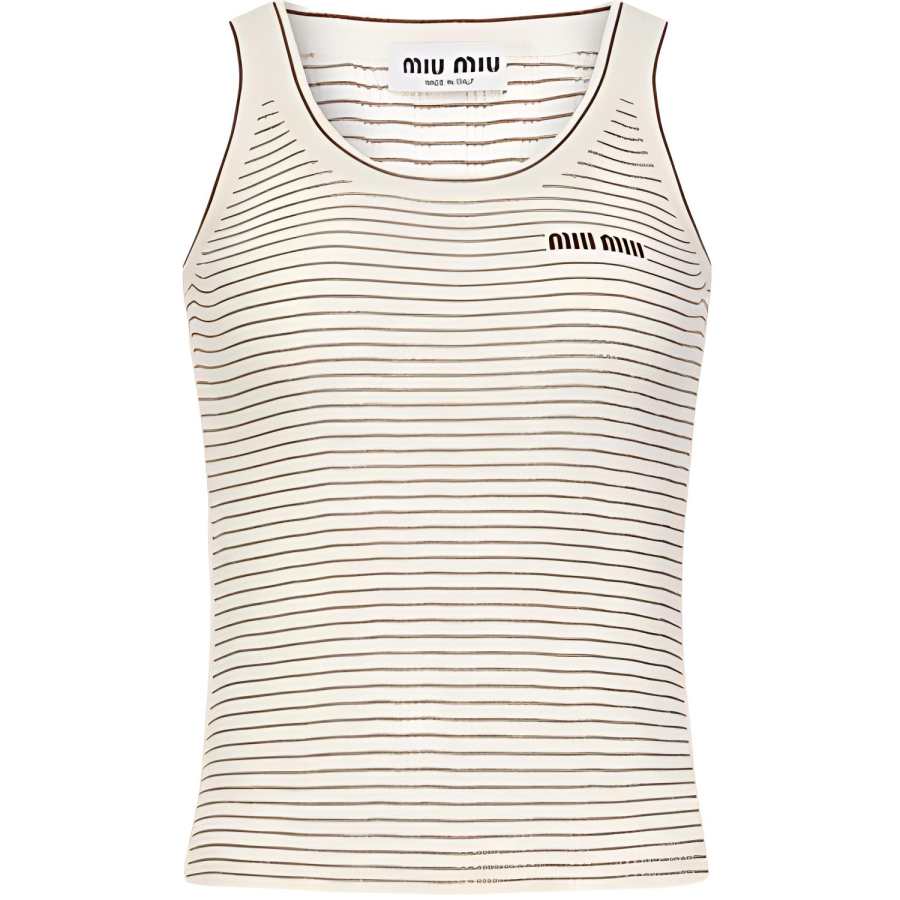 MIU MIU FW24 Tank Top Women's Ivory