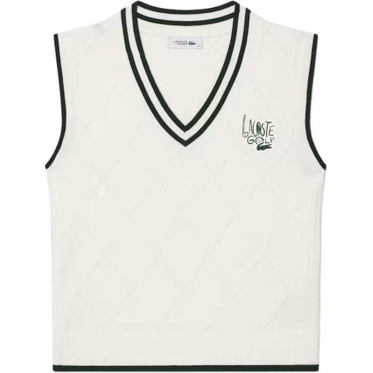 LACOSTE Tank Top Women's White Green