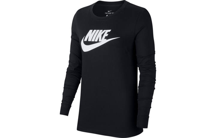 Nike Nike T Shirts Women's Black Crew Neck Moderate Straight Fit
