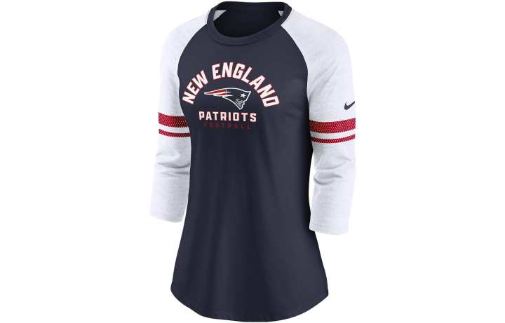 Nike Nike T Shirts Women's Marine Blue Crew Neck Moderate Straight Fit