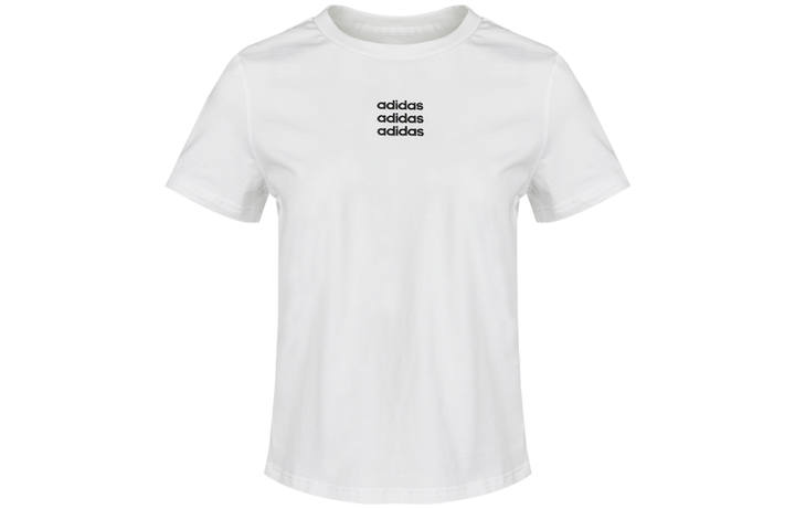 Adidas Adidas T Shirts Women's White Crew Neck Moderate Straight Fit