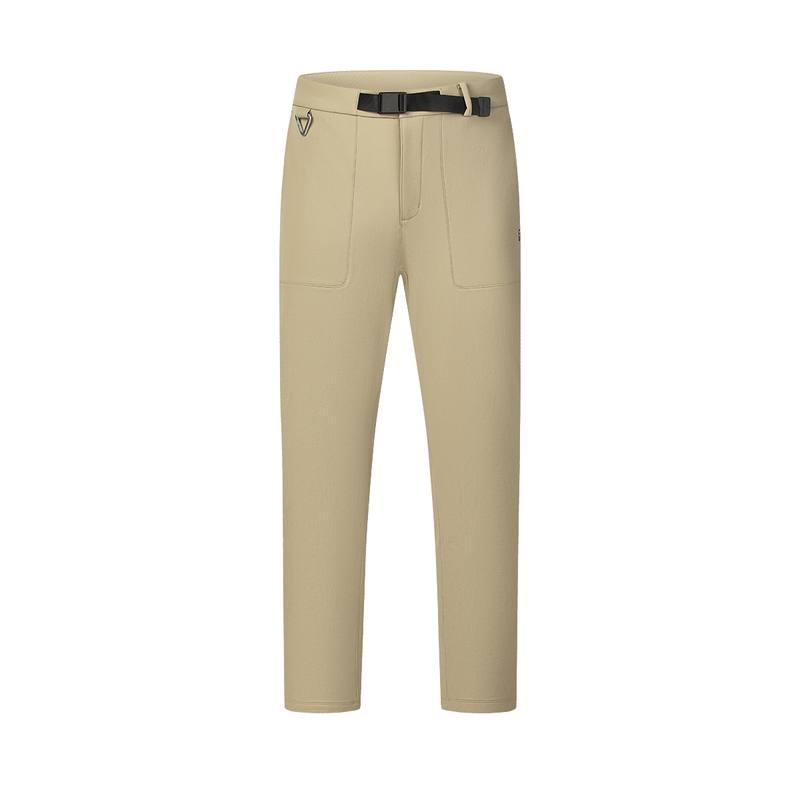 FILA Comfortable Everyday Solid Color Lace Up Fleece Lined Versatile Casual Pants Men's Treehouse Color