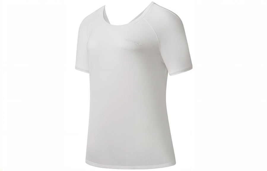 Saucony T Shirts Women's Pink White Crew Neck Moderate Straight Fit