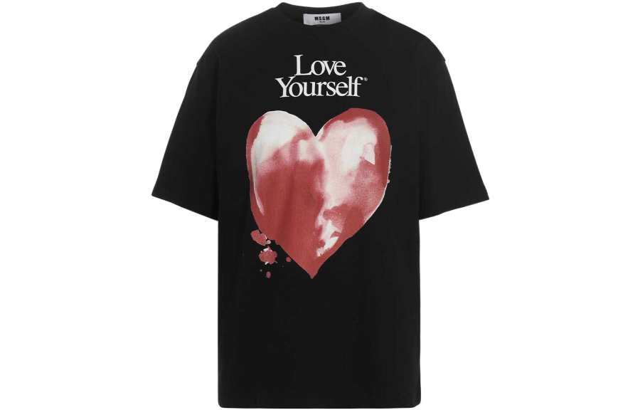 MSGM MSGM T Shirts Women's Black Crew Neck Moderate