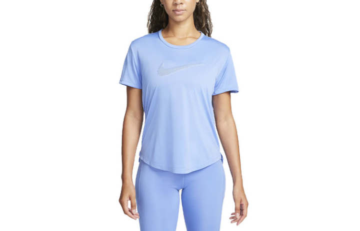 Nike Nike T Shirts Women's Blue Crew Neck Moderate Straight Fit