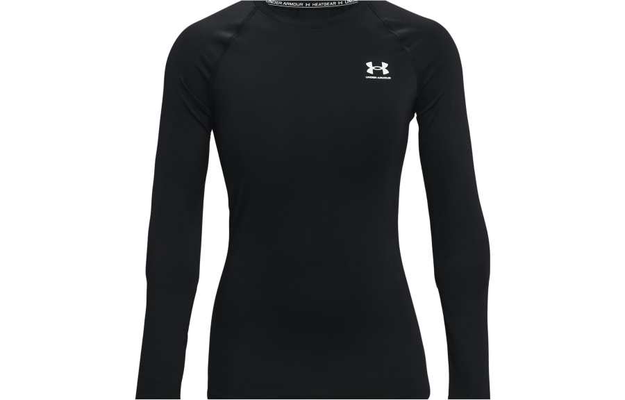 Under Armour HeatGear T Shirts Women's Black Crew Neck Moderate Straight Fit