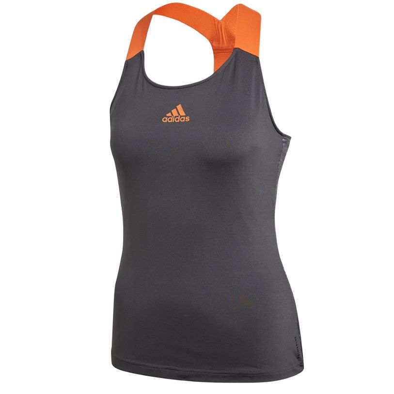 Adidas Adidas Tank Tops Women's Gray Crew Neck Moderate Racerback