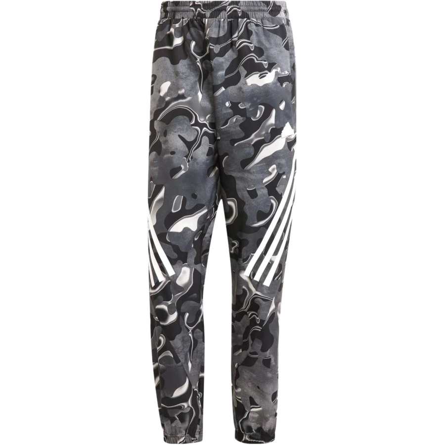 Adidas Adidas Future Icons Allover Print Tracksuit Bottoms Sports Pants Men's Black