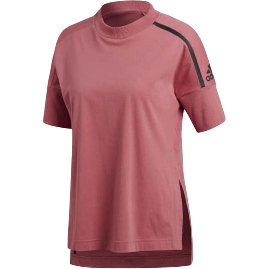 Adidas Adidas T Shirts Women's Pink Crew Neck Moderate Straight Fit