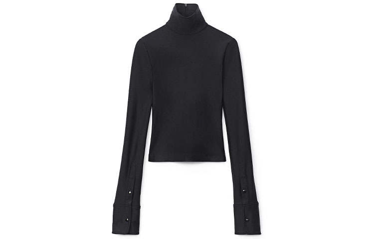 Alexander Wang T Shirts Women's Black Turtleneck Moderate Straight Fit