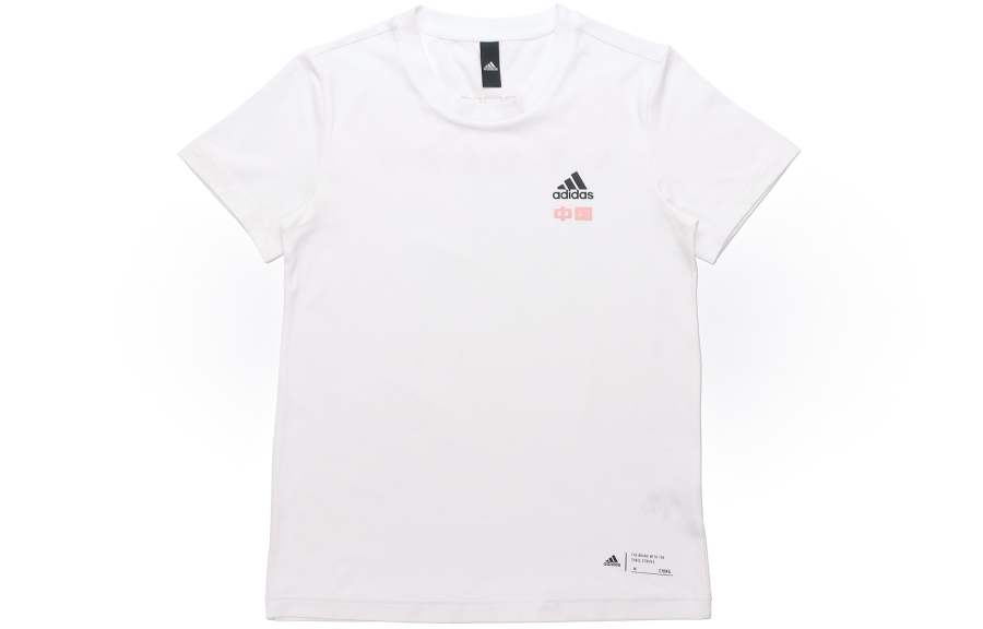 Adidas Adidas T Shirts Women's White Crew Neck Moderate Straight Fit