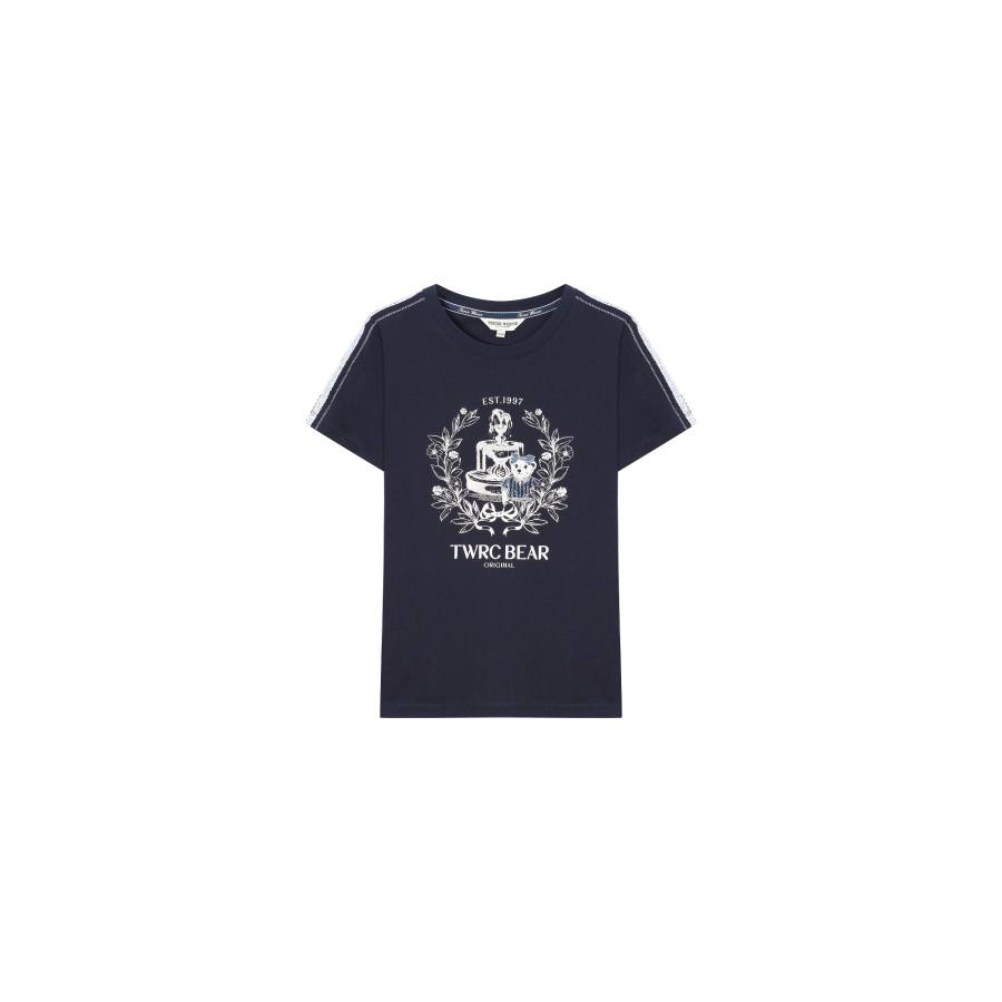 Teenie Weenie T Shirt Women's Navy Blue