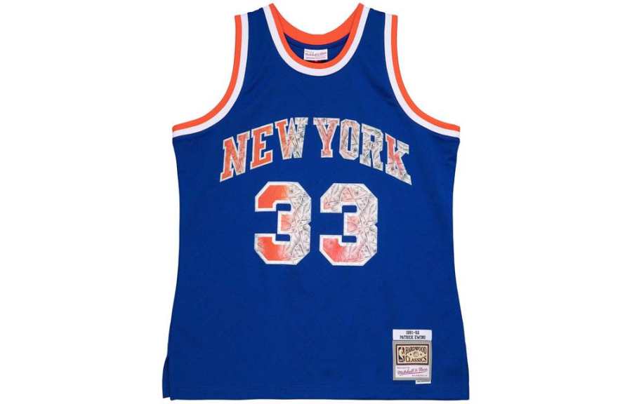 Mitchell Ness Mitchell Ness Basketball Jerseys Men's Blue Moderate Other
