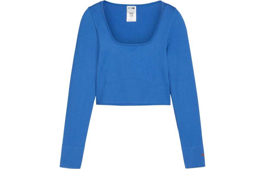 PUMA CORSET LONG SLEEVE T Shirt Women's Blue
