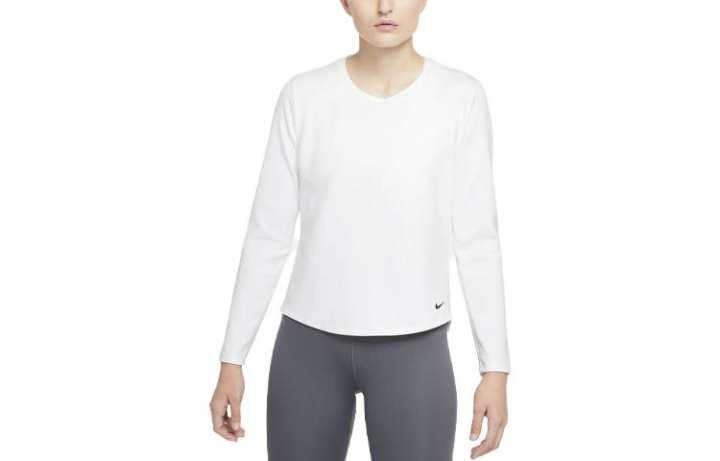Nike Nike Therma FIT One T Shirts Women's White Crew Neck Moderate Straight Fit