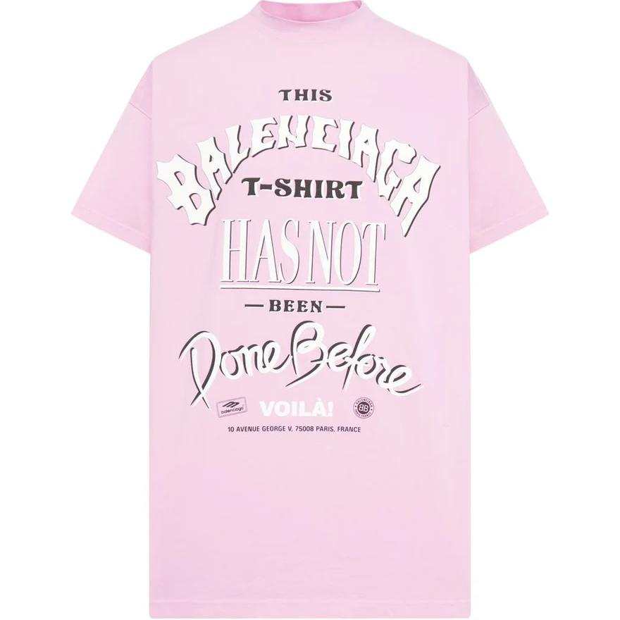 Balenciaga T Shirt, Regular Fit Women's Pink