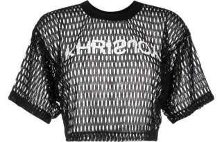 KHRISJOY Mesh Cropped T-Shirt