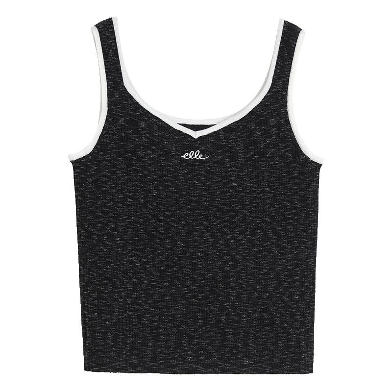 ELLE Tank Tops Women's Crew Neck Moderate Straight Fit