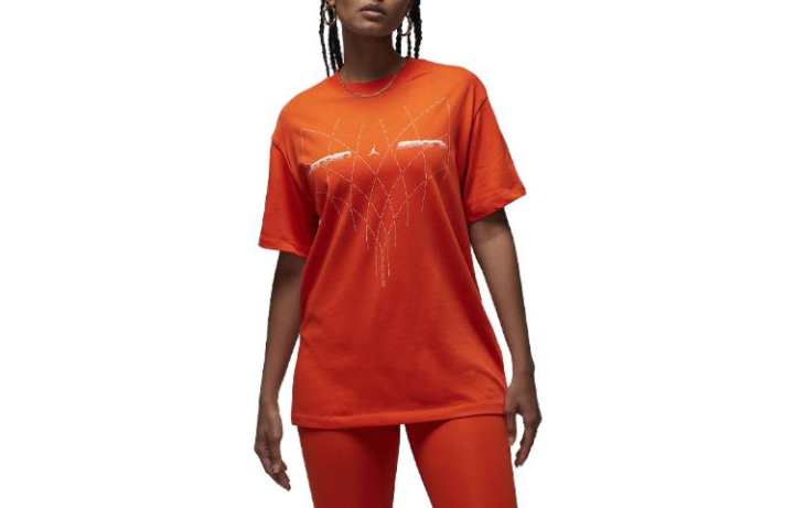 Jordan Jordan Drop Shoulder Sleeve T Shirt Women's Orange