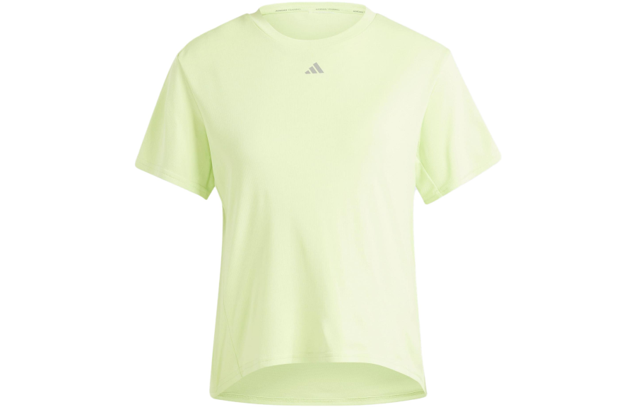Adidas Adidas T Shirts Women's Pulse Acid Orange Green Crew Neck Moderate Straight Fit