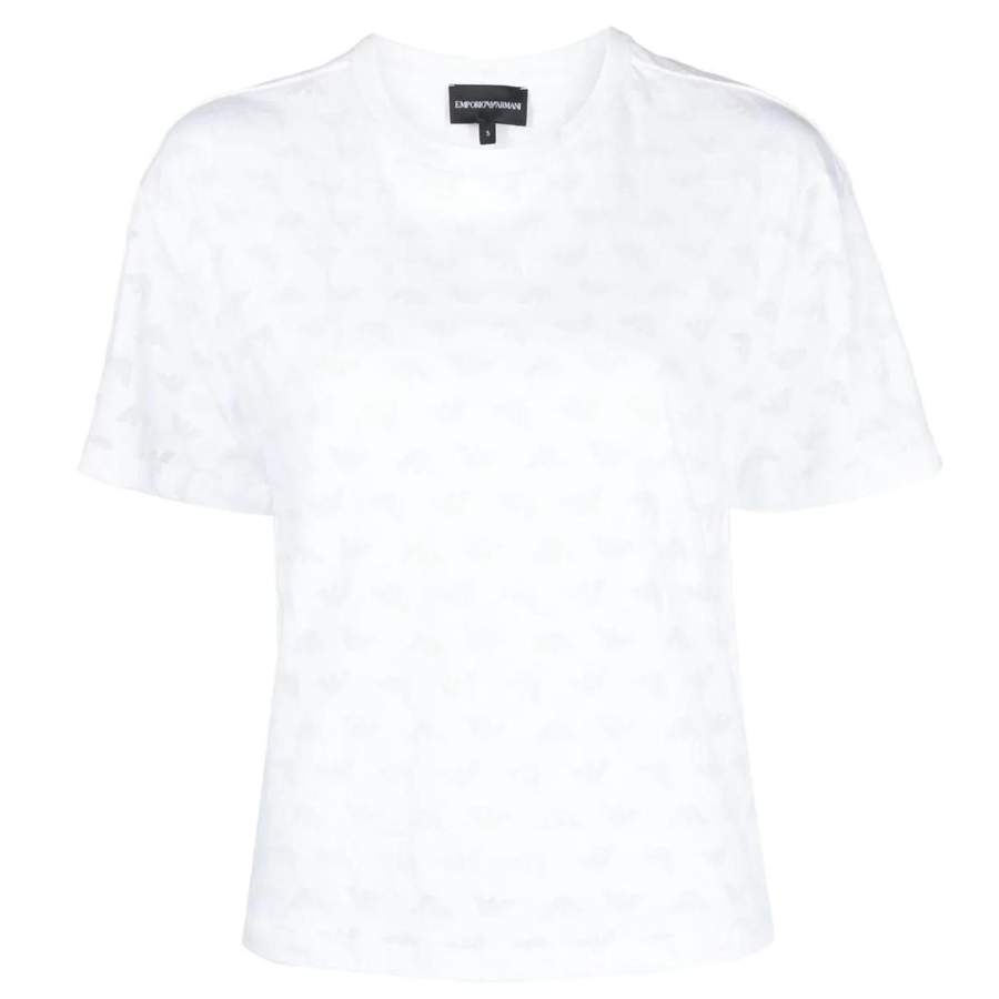 EMPORIO ARMANI T Shirts Women's White Crew Neck Moderate
